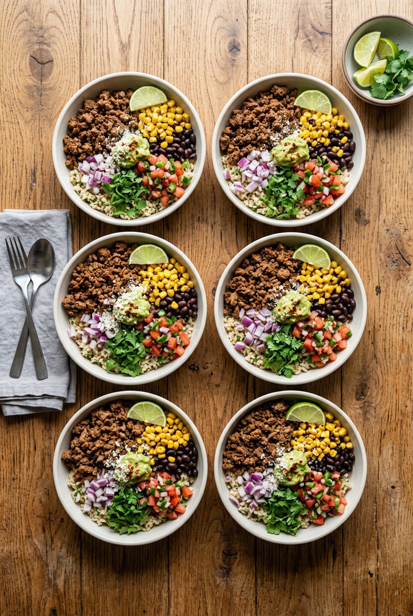 taco bowl meal prep - 12 Taco Bowl Meal Prep You Need to See