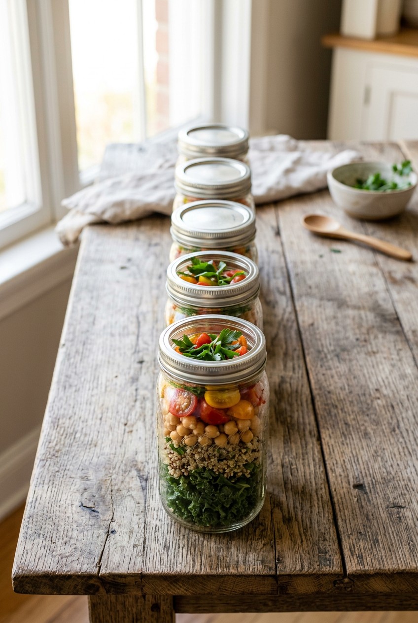 salad jars meal prep - 12 Salad Jars Meal Prep You Need to See